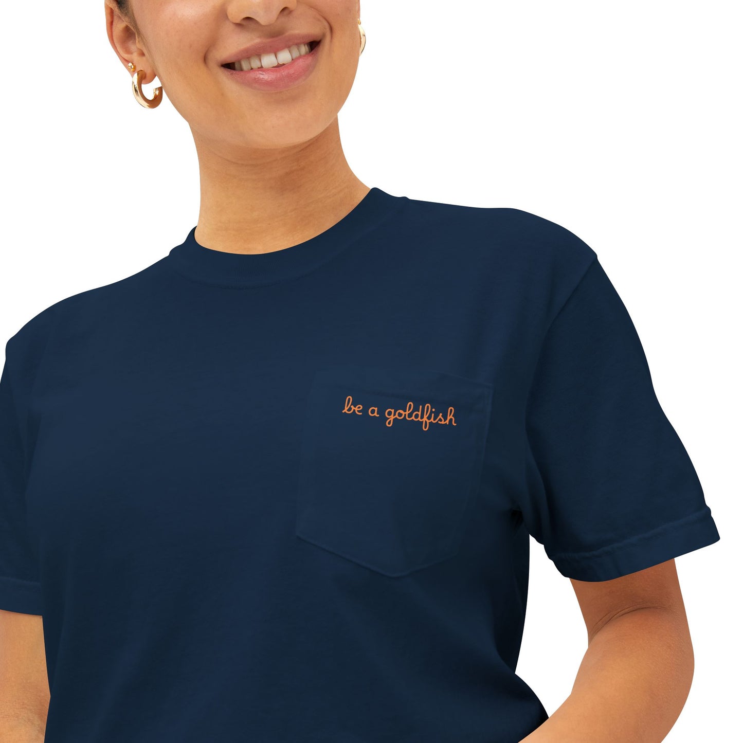Adult Be A Goldfish Pocket Tee