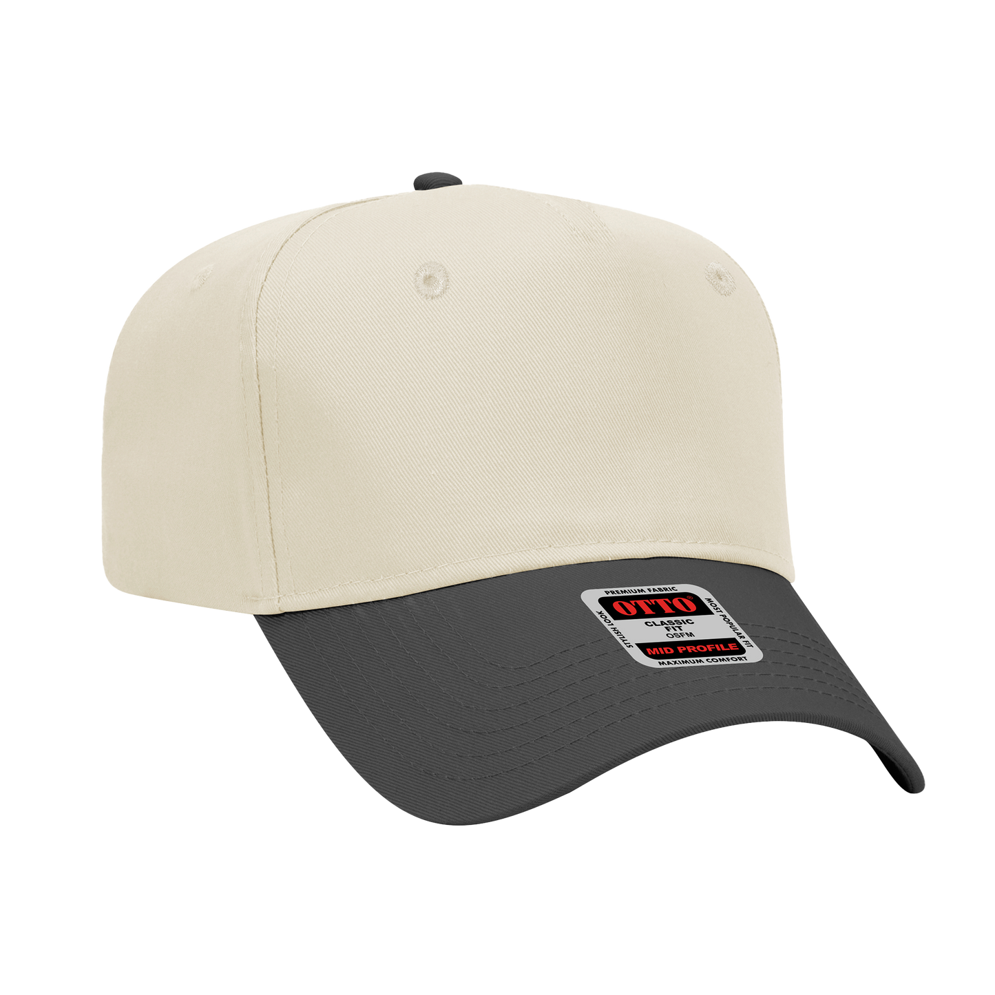 MILTH Black Embroidered Two-Tone Twill Hat