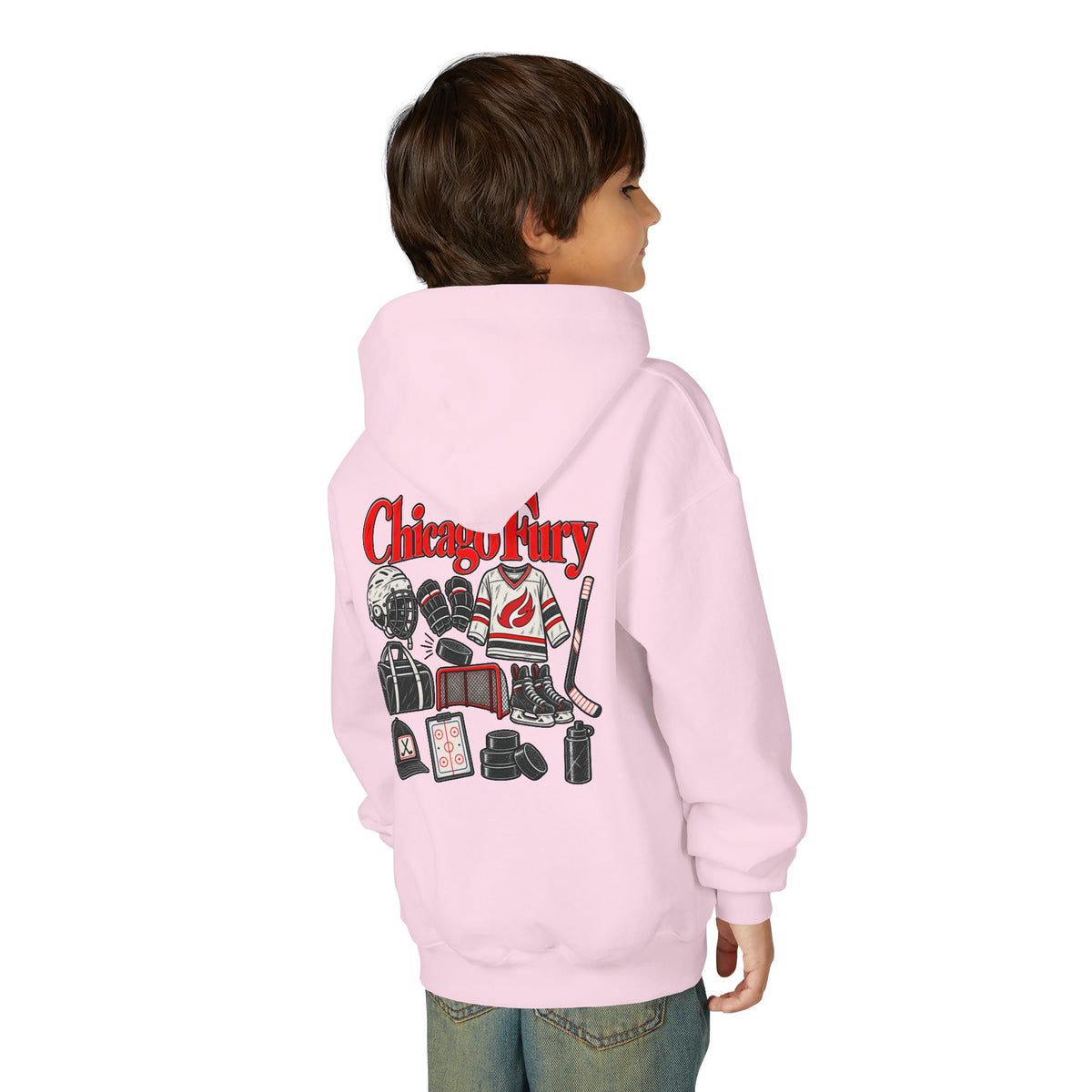 Youth Custom Fury Heavy Blend Hooded Sweatshirt
