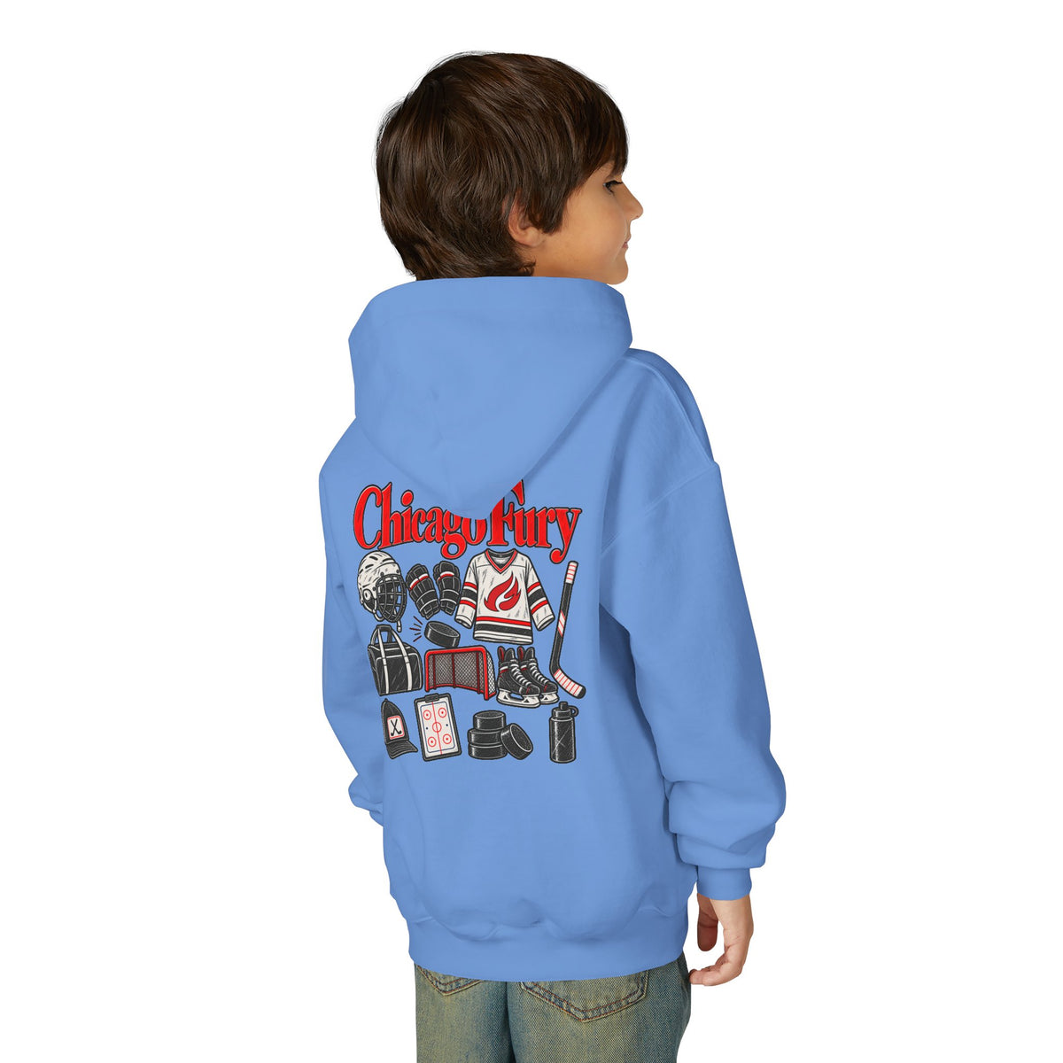 Youth Custom Fury Heavy Blend Hooded Sweatshirt