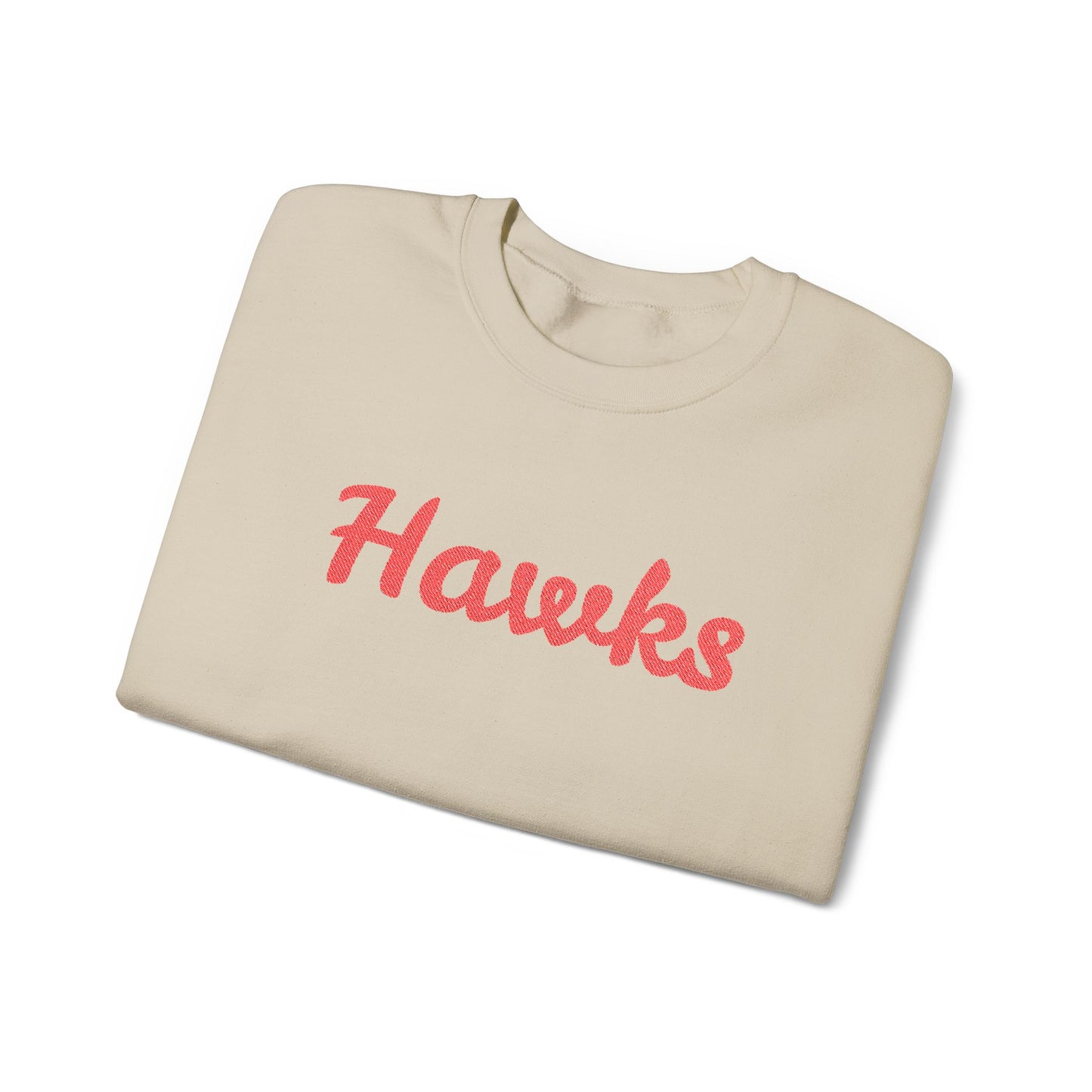 Embroidered Hawks Crewneck
