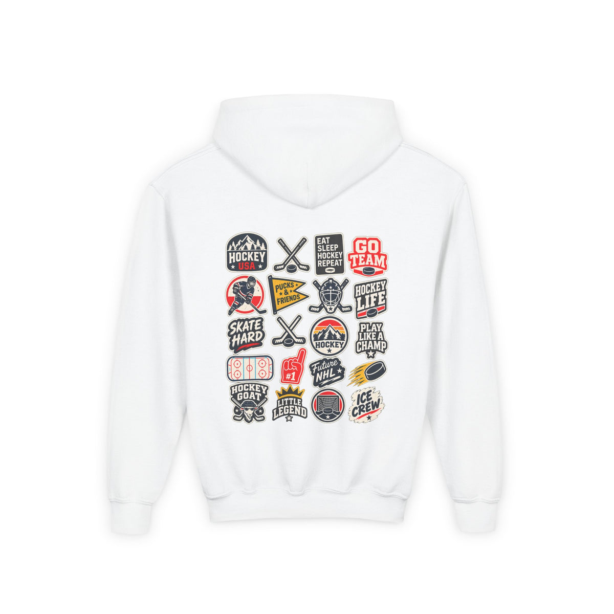 Youth Retro Patches Hooded Sweatshirt