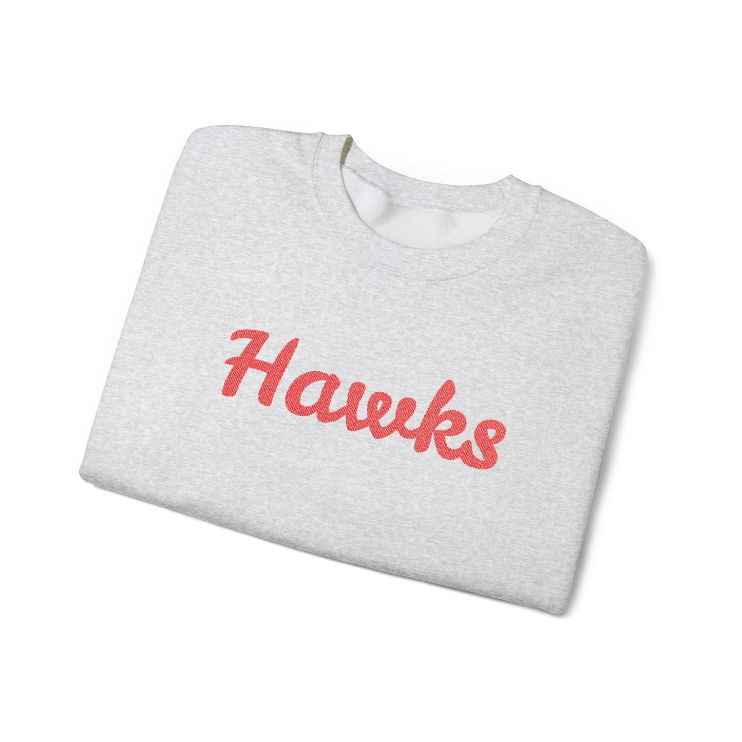 Embroidered Hawks Crewneck