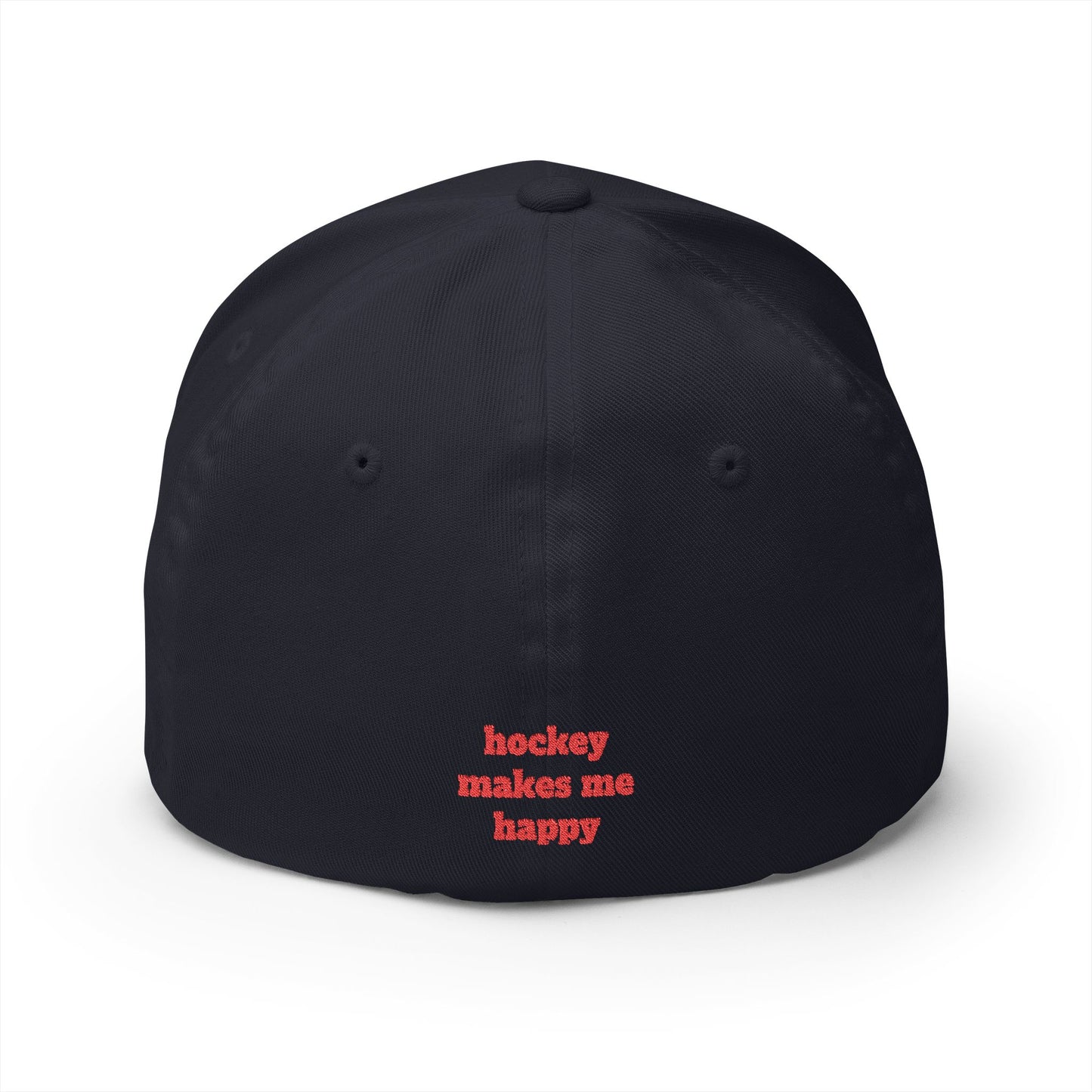 Hockey = Happy Red Flexfit Hat