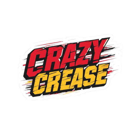 Crazy Crease  Sticker - Red Yellow