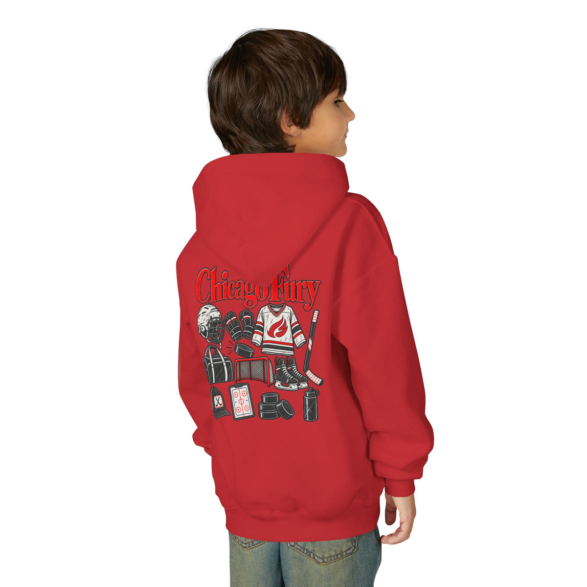 Youth Custom Fury Heavy Blend Hooded Sweatshirt