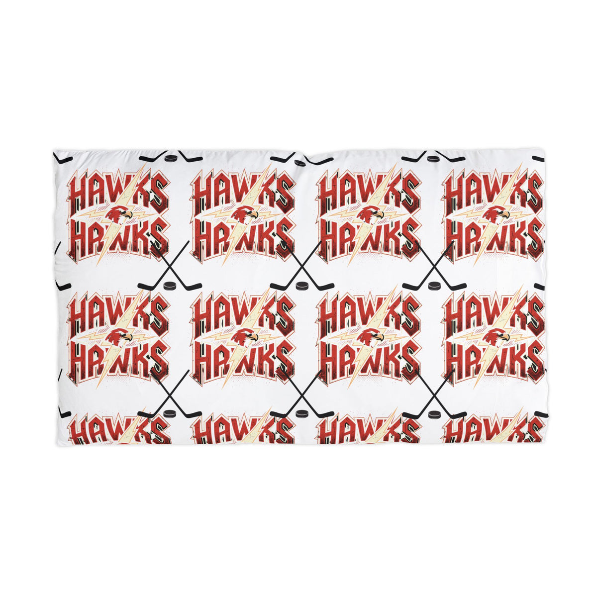 Microfiber Pillowcase — Repeating 'Hawks' Logo Pattern Pillowcase for Fans
