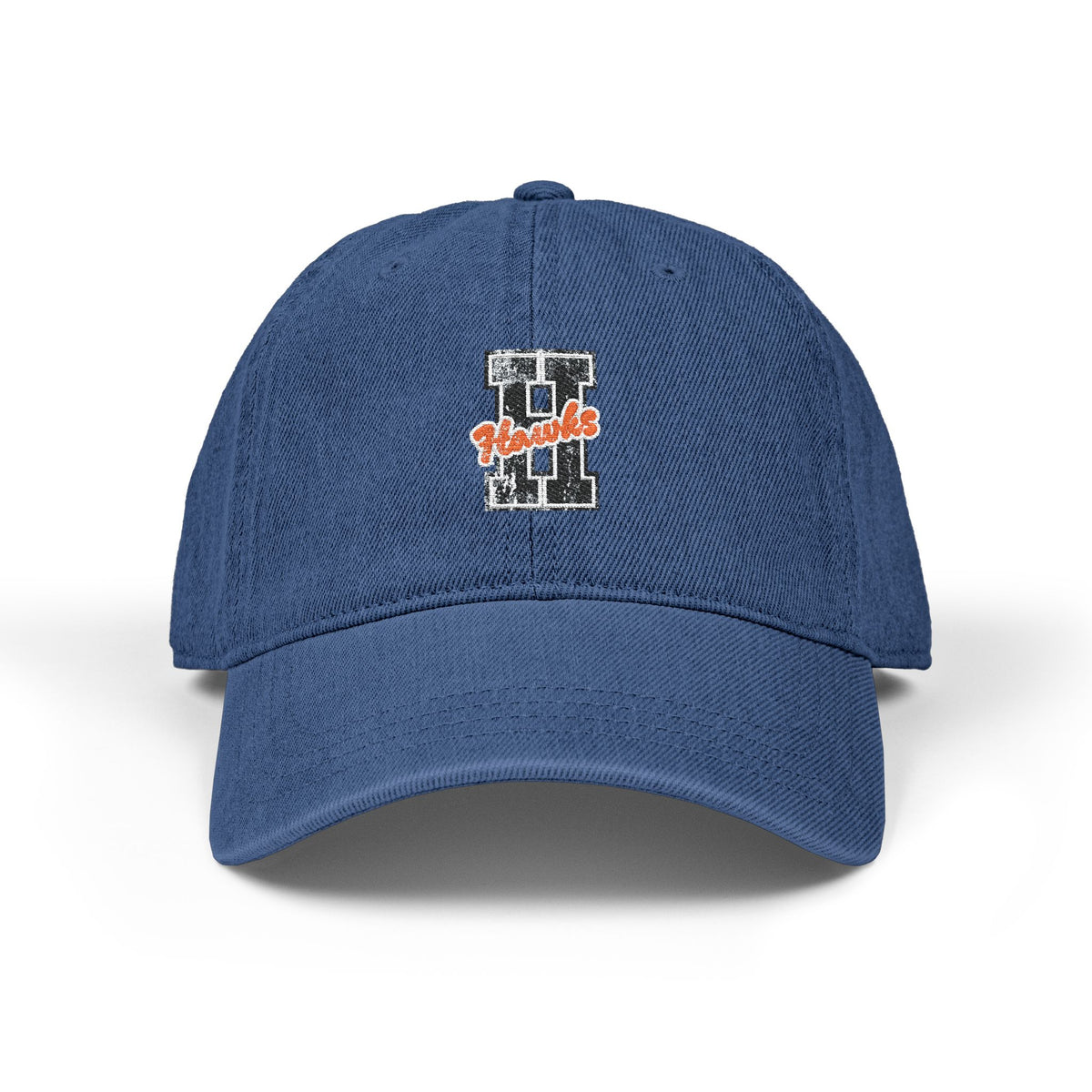 Denim Embroidered Hawks Hat