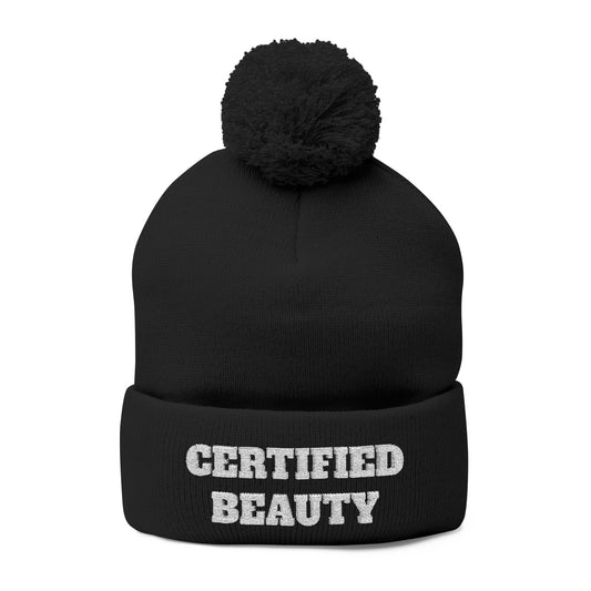Certified Beauty Pom-Pom Beanie