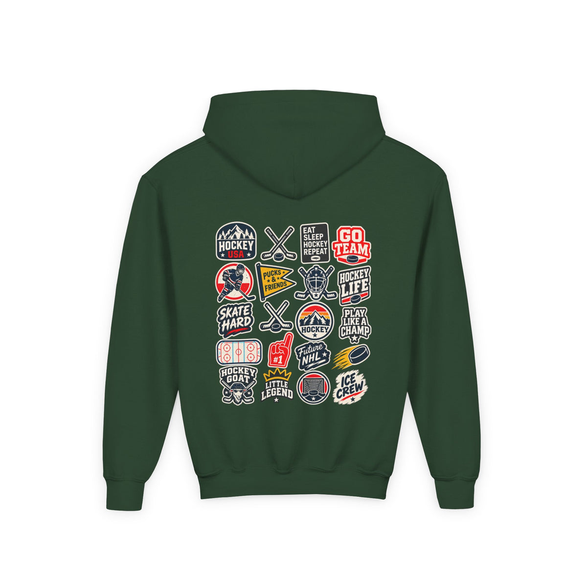Youth Retro Patches Hooded Sweatshirt