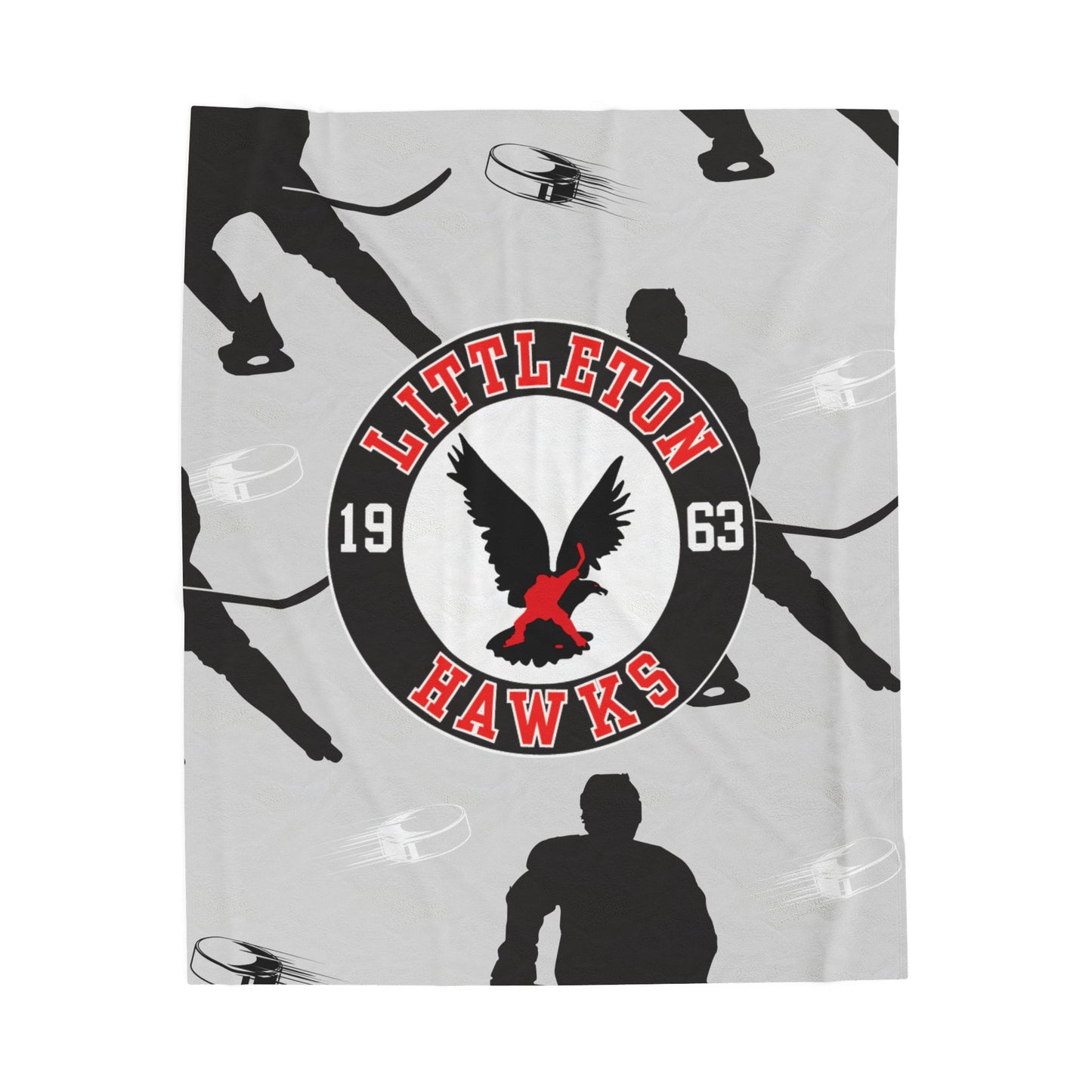 SAMPLE MOCK UP - NFS - HAWKS SKATER Minky Blanket | Littleton Hawks Plush Throw