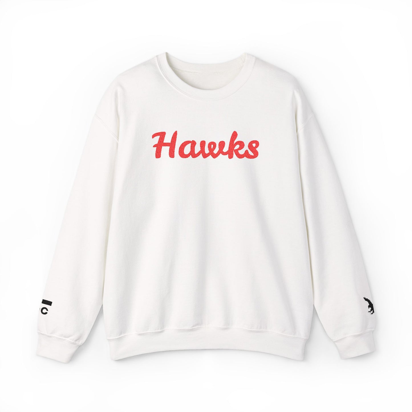 Embroidered Hawks Crewneck