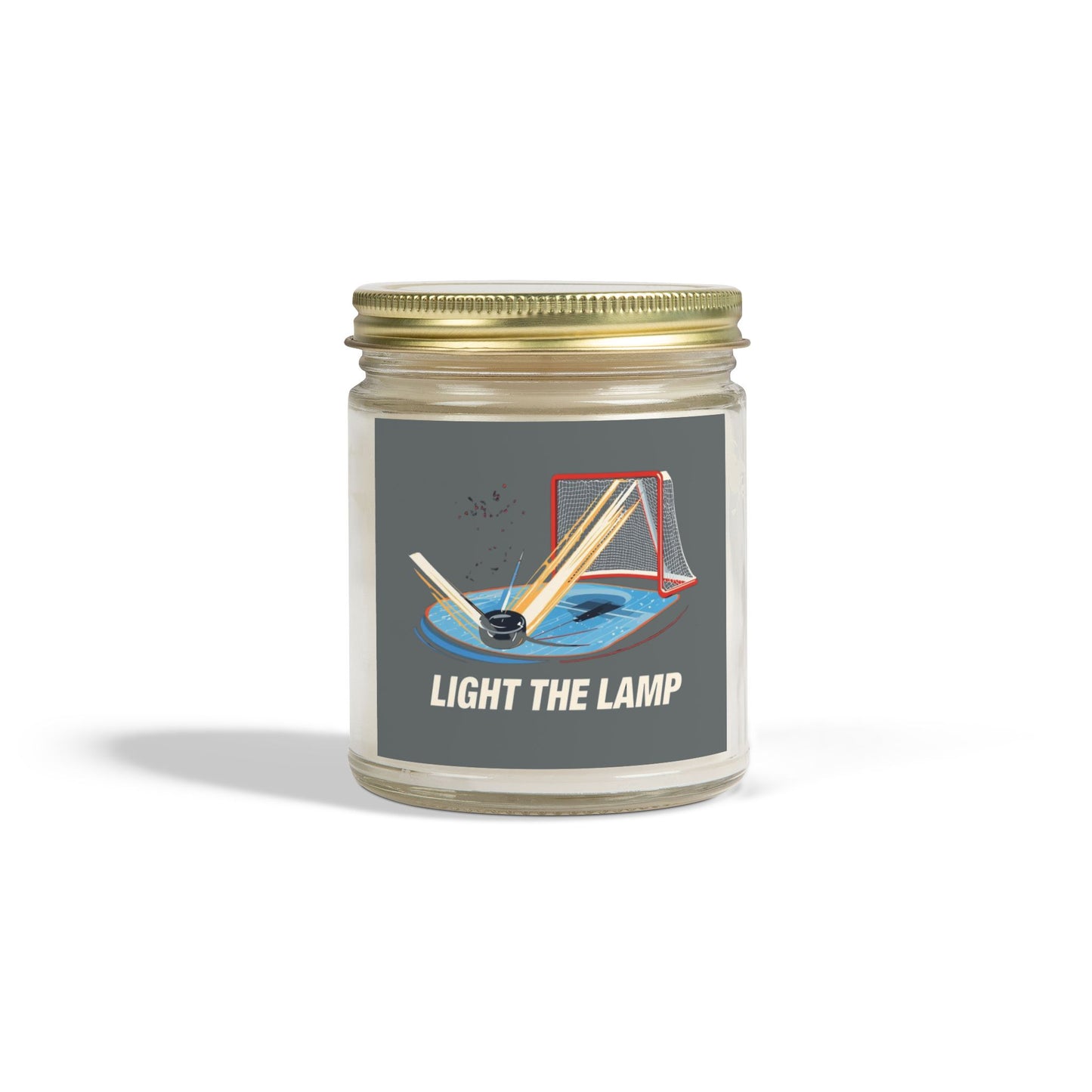 Hockey Inspired Light the Lamp Candle, Coconut Apricot Wax (4oz, 9oz)