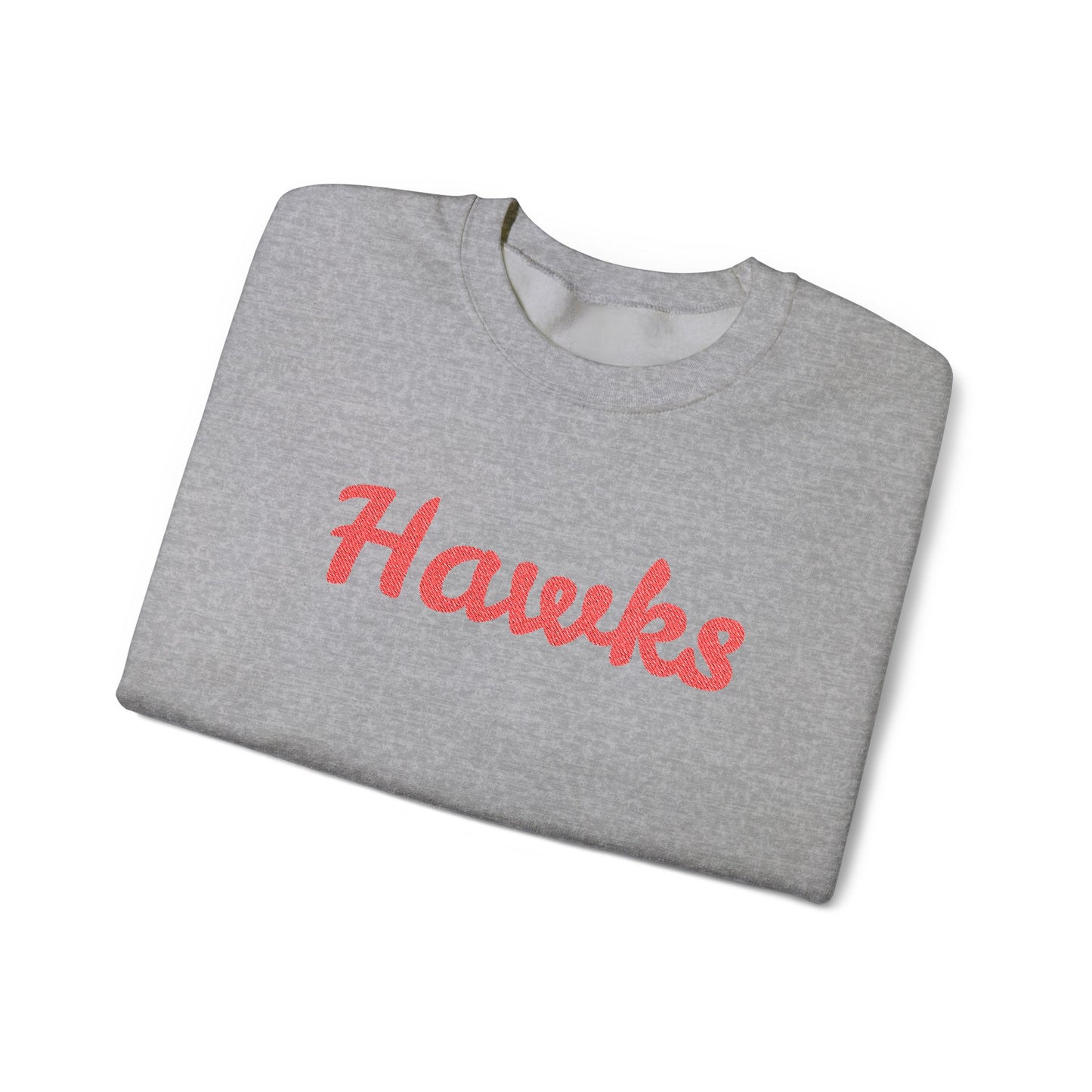 Embroidered Hawks Crewneck