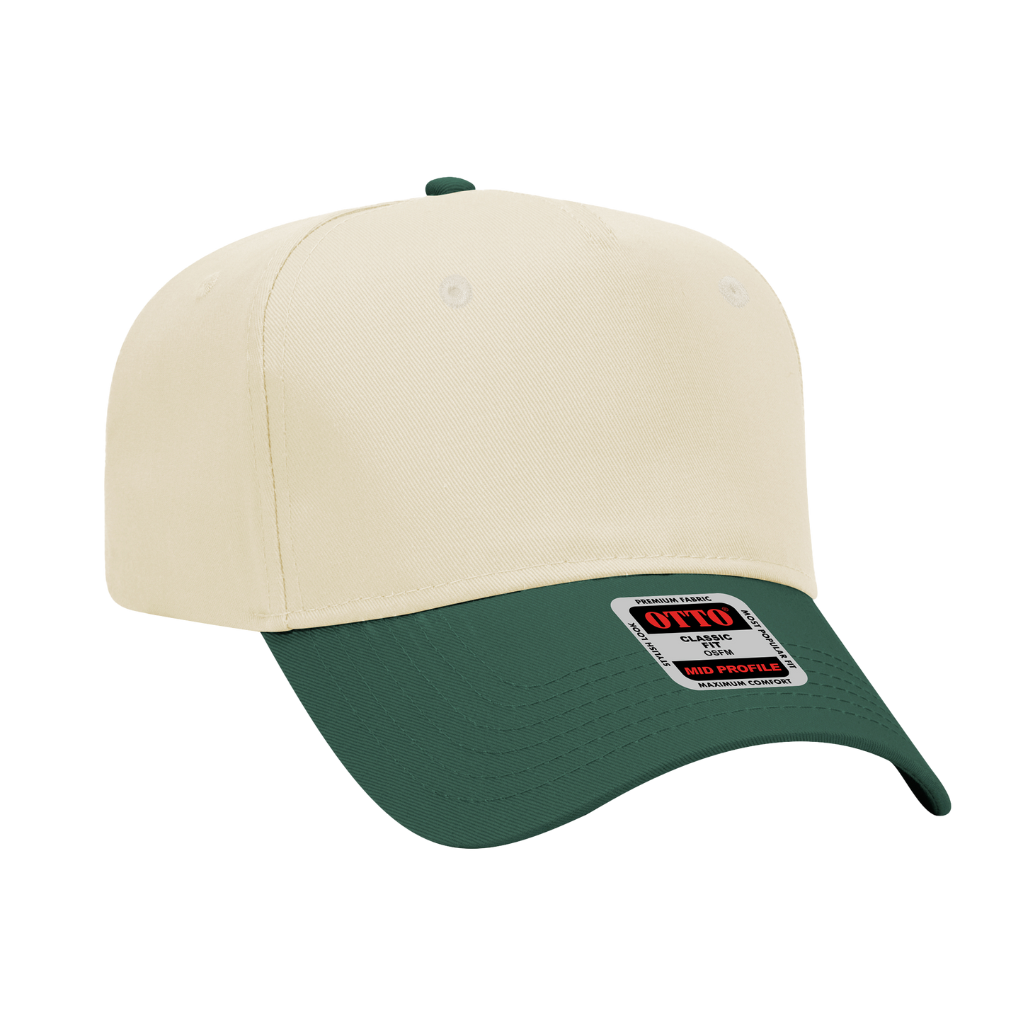 MILTH Black Embroidered Two-Tone Twill Hat