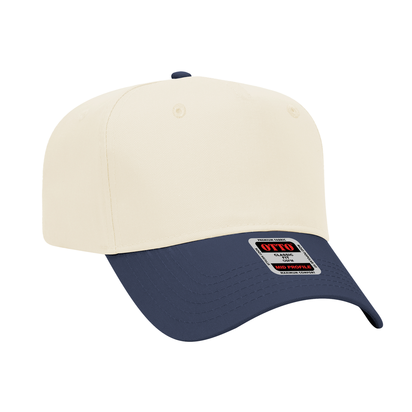 MILTH Black Embroidered Two-Tone Twill Hat