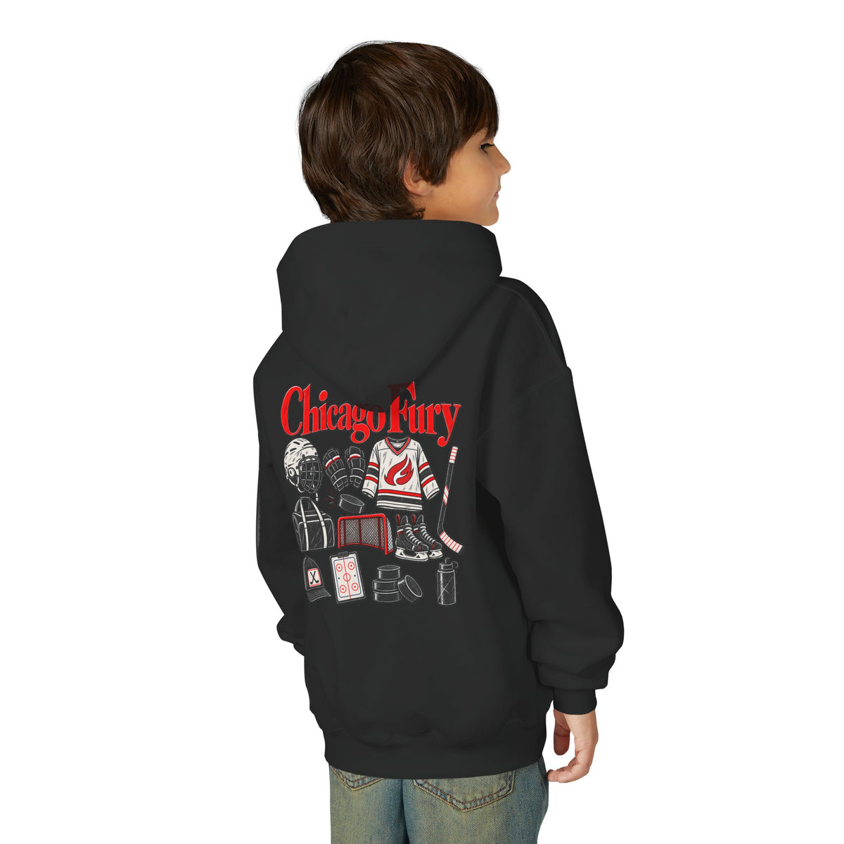Youth Custom Fury Heavy Blend Hooded Sweatshirt