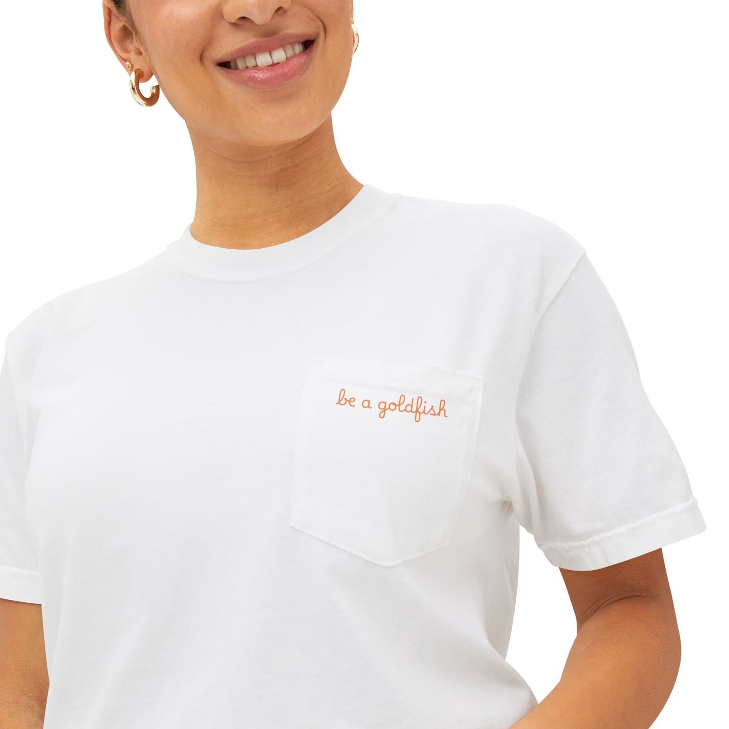 Adult Be A Goldfish Pocket Tee