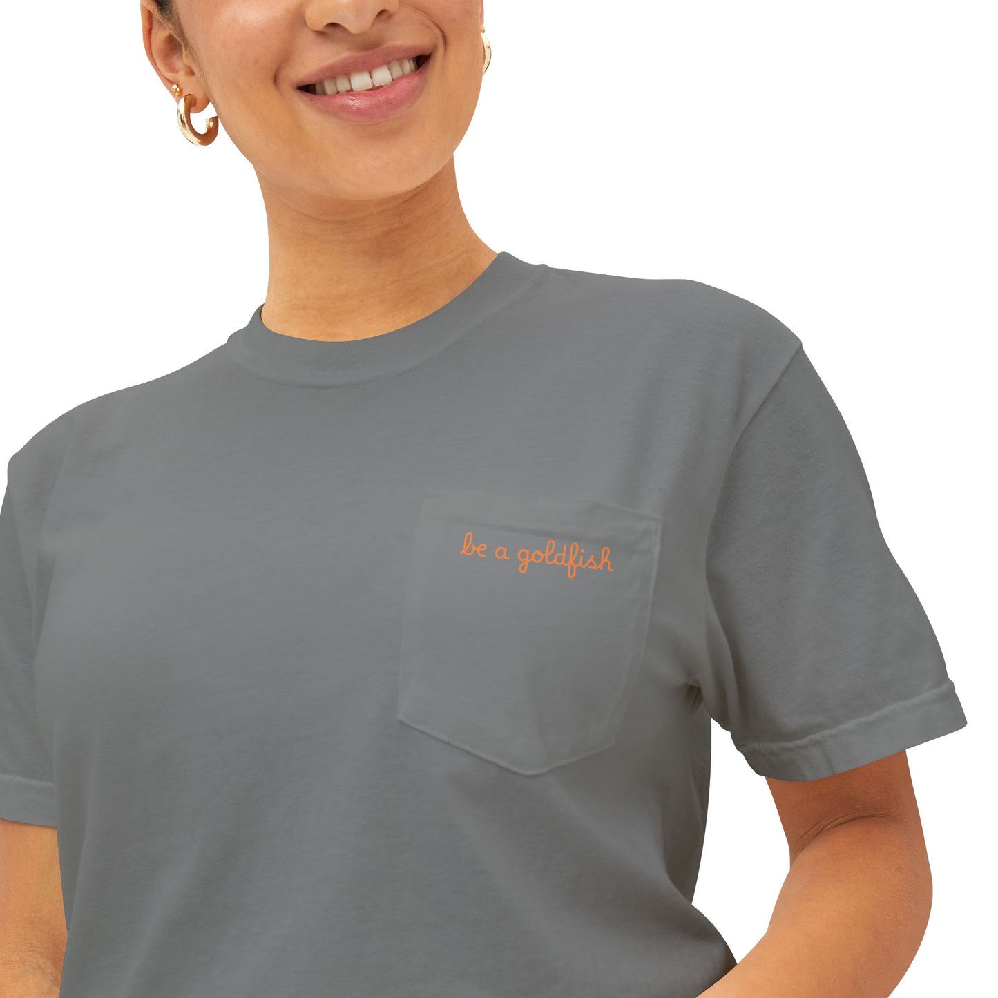 Adult Be A Goldfish Pocket Tee