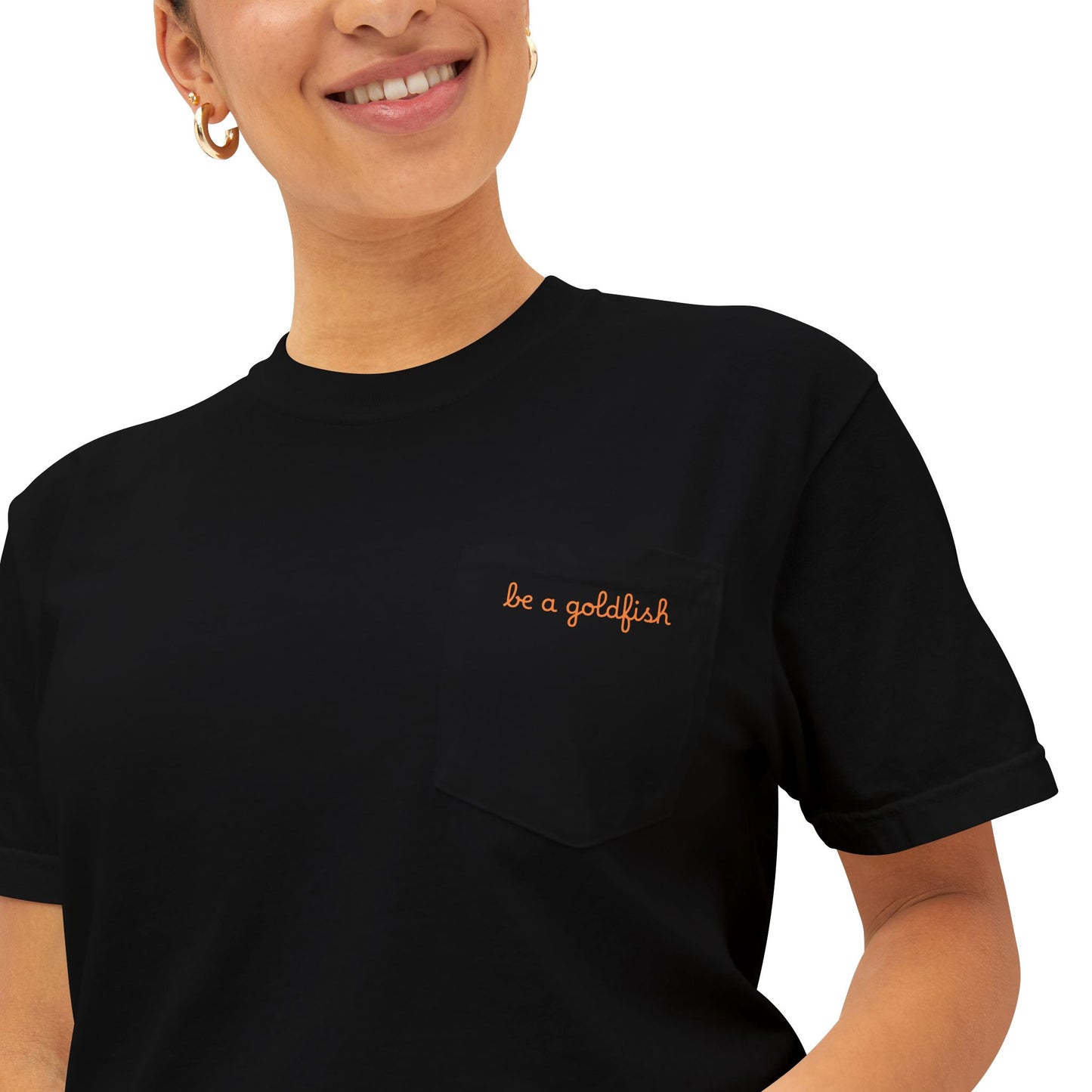 Adult Be A Goldfish Pocket Tee