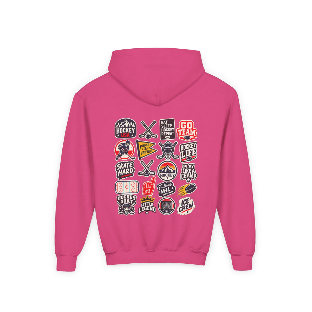 Youth Retro Patches Hooded Sweatshirt