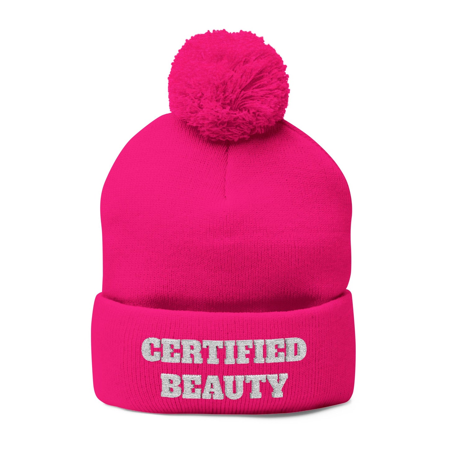 Certified Beauty Pom-Pom Beanie