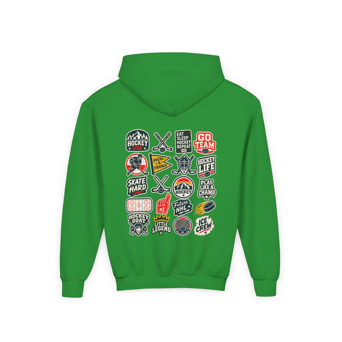 Youth Retro Patches Hooded Sweatshirt