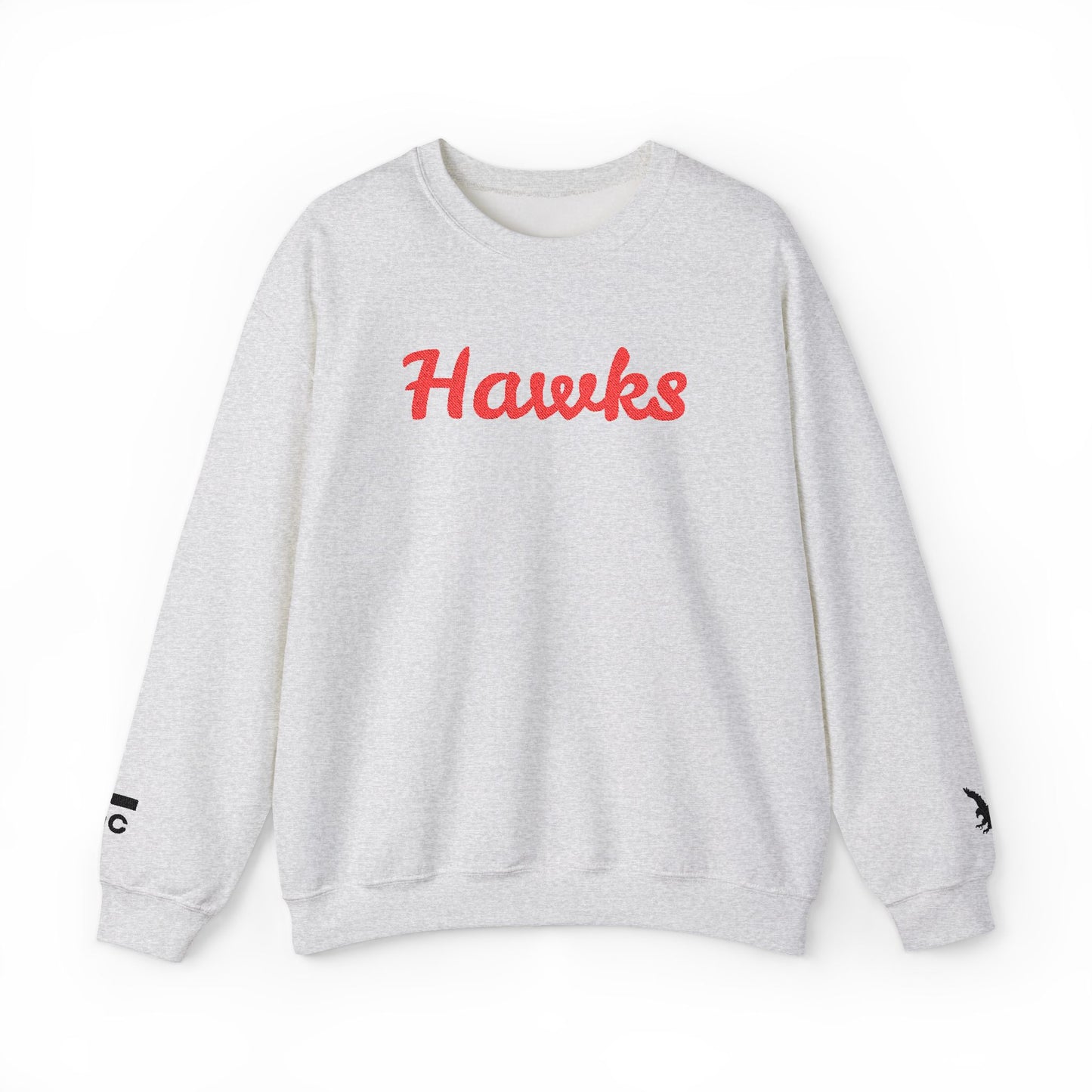 Embroidered Hawks Crewneck