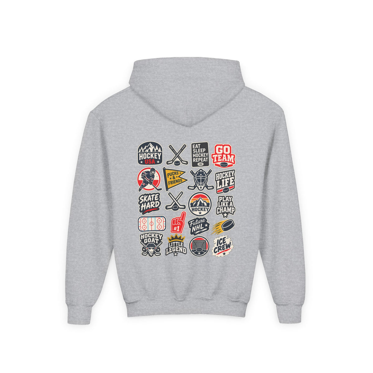 Youth Retro Patches Hooded Sweatshirt