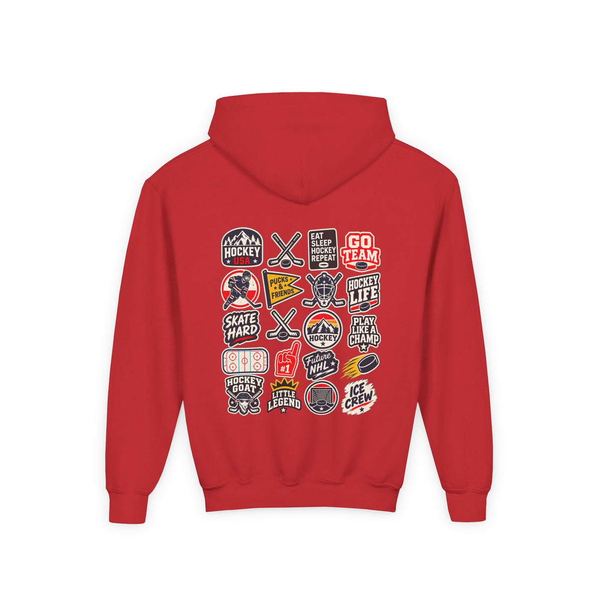 Youth Retro Patches Hooded Sweatshirt