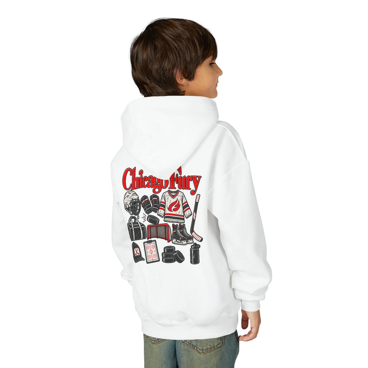 Youth Custom Fury Heavy Blend Hooded Sweatshirt