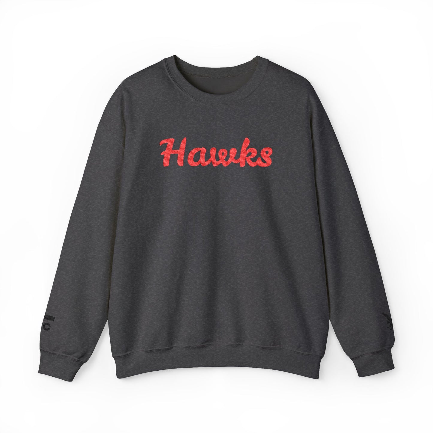 Embroidered Hawks Crewneck