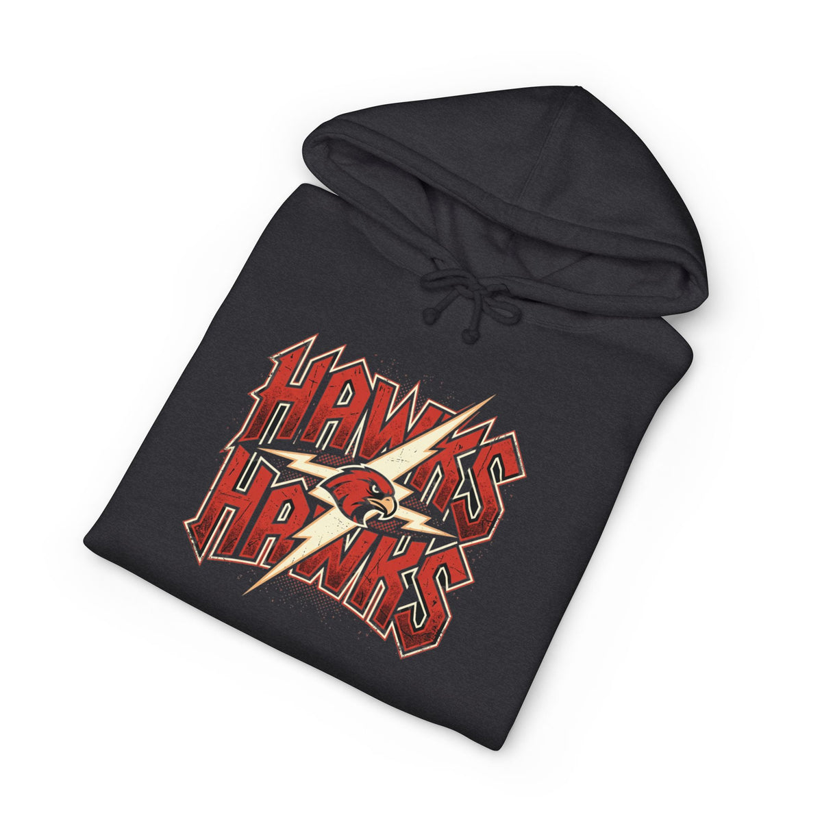 Hawks Retro Logo Hoodie — Vintage Team Graphic Pullover
