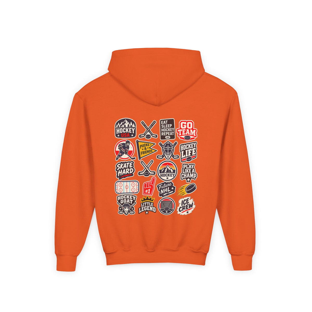 Youth Retro Patches Hooded Sweatshirt
