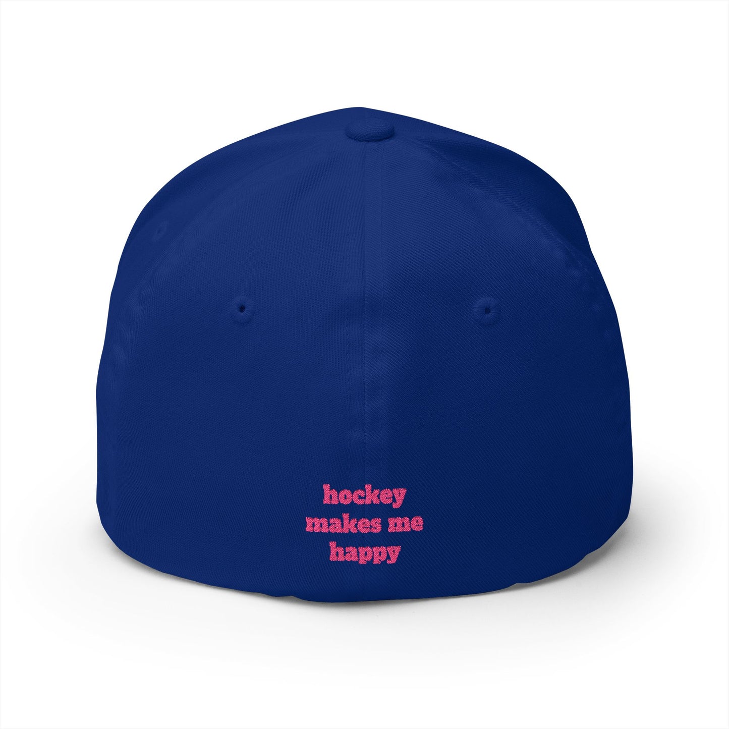 Hockey = Happy Pink Flexfit Hat