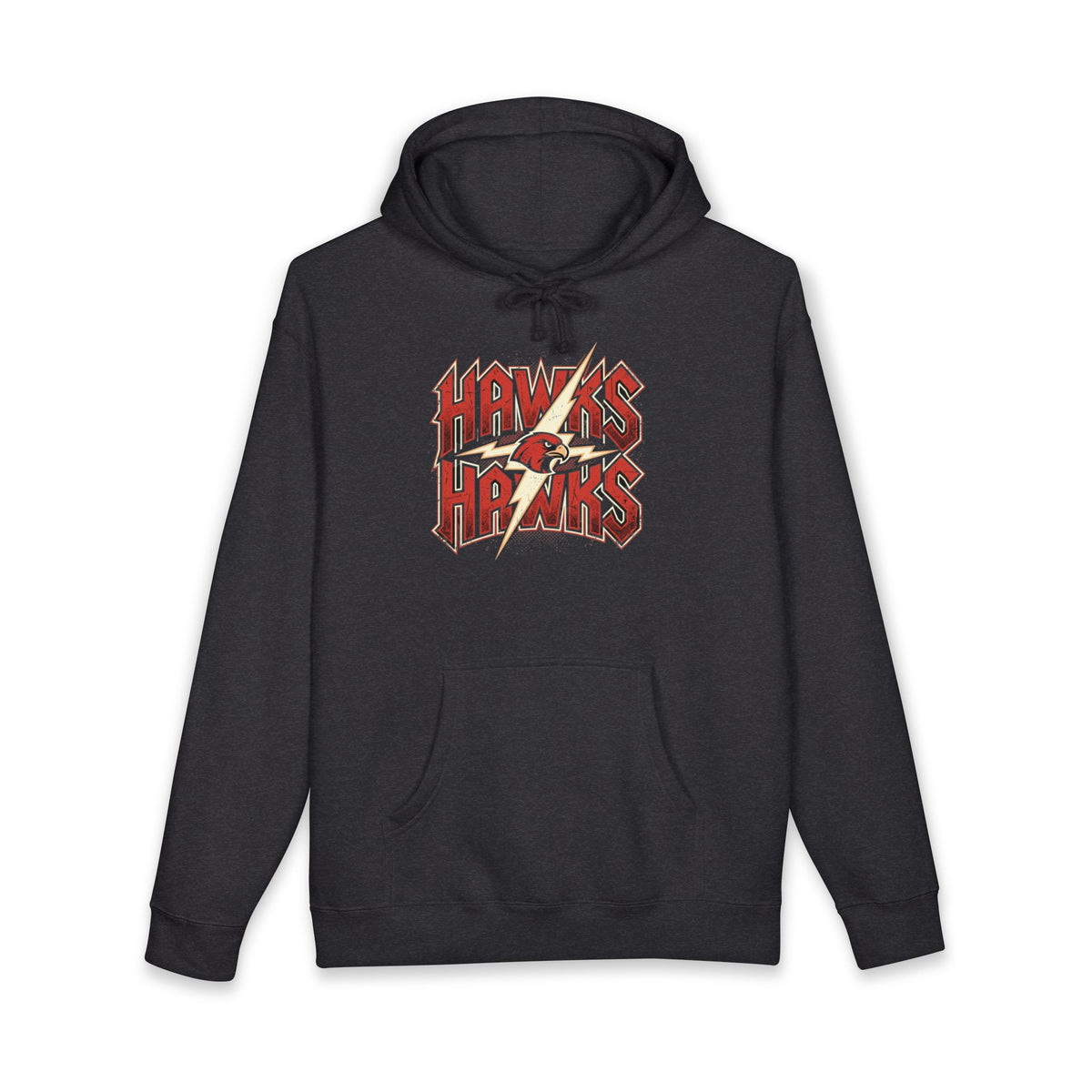 Hawks Retro Logo Hoodie — Vintage Team Graphic Pullover