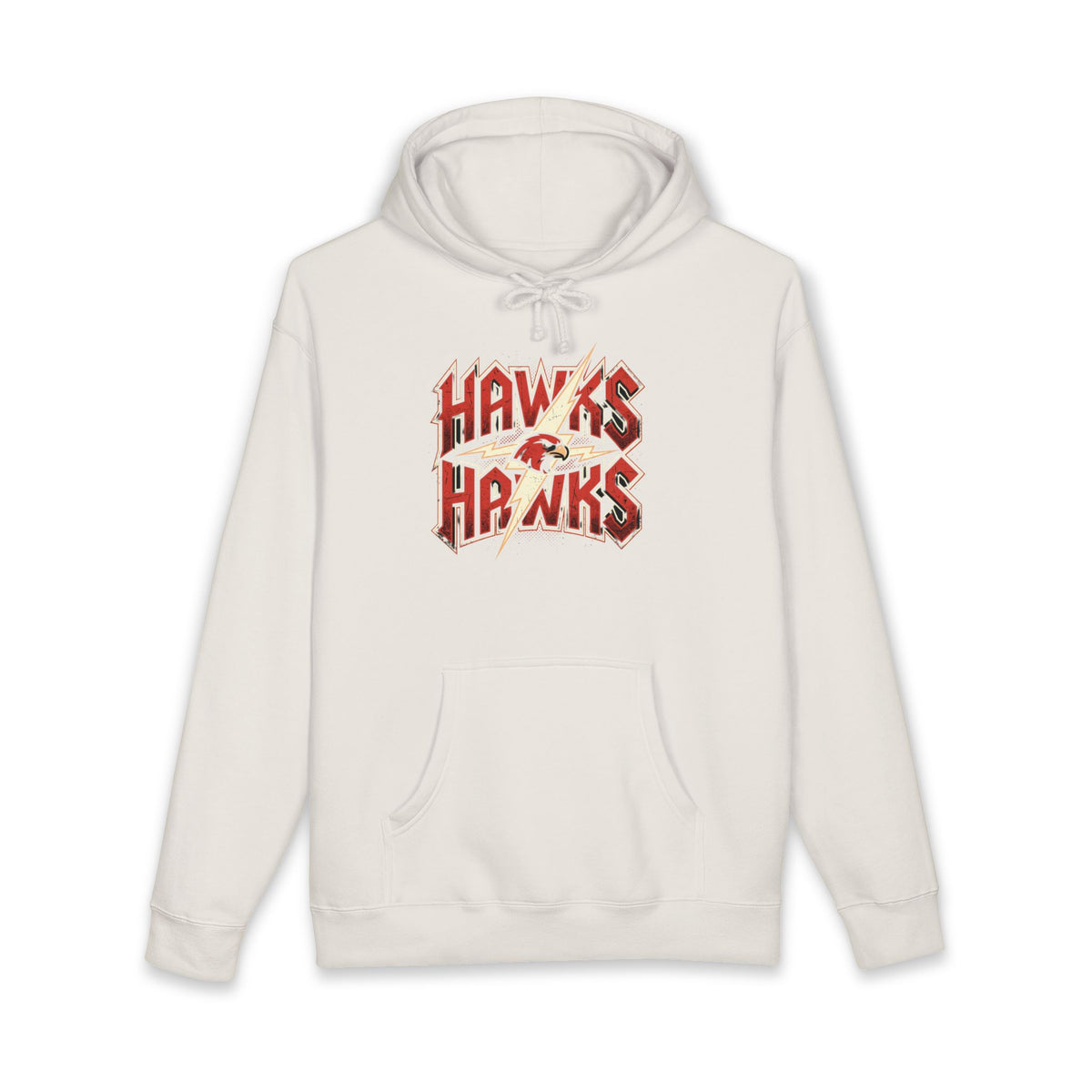Hawks Retro Logo Hoodie — Vintage Team Graphic Pullover