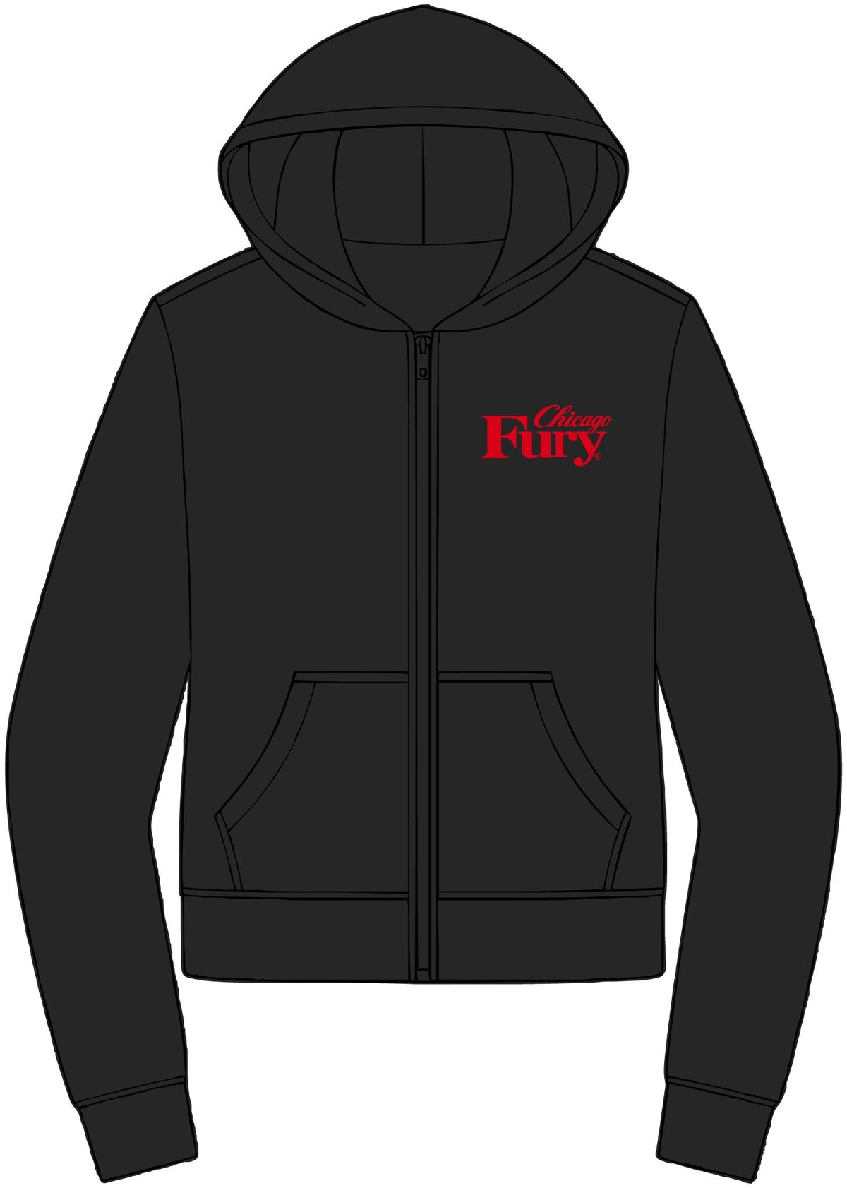 Women's Custom DC Fury Fleece Full-Zip Hoodie