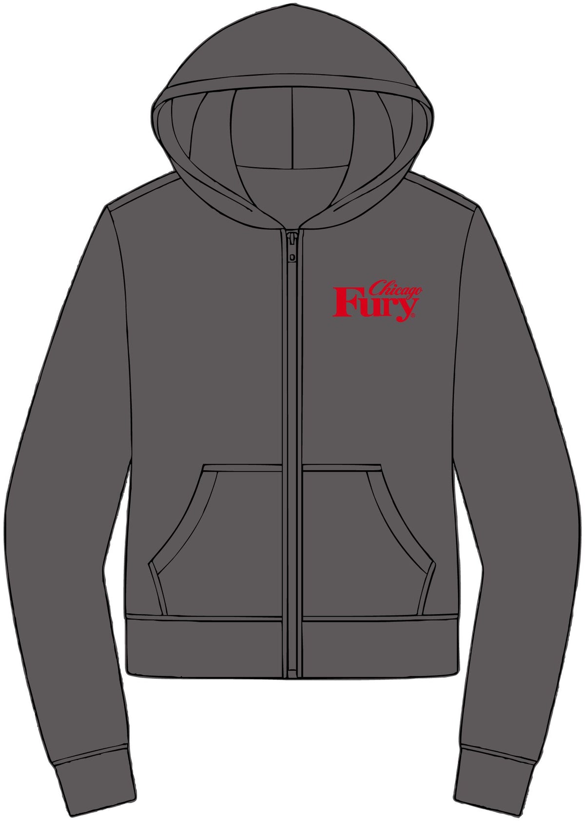 Women's Custom DC Fury Fleece Full-Zip Hoodie