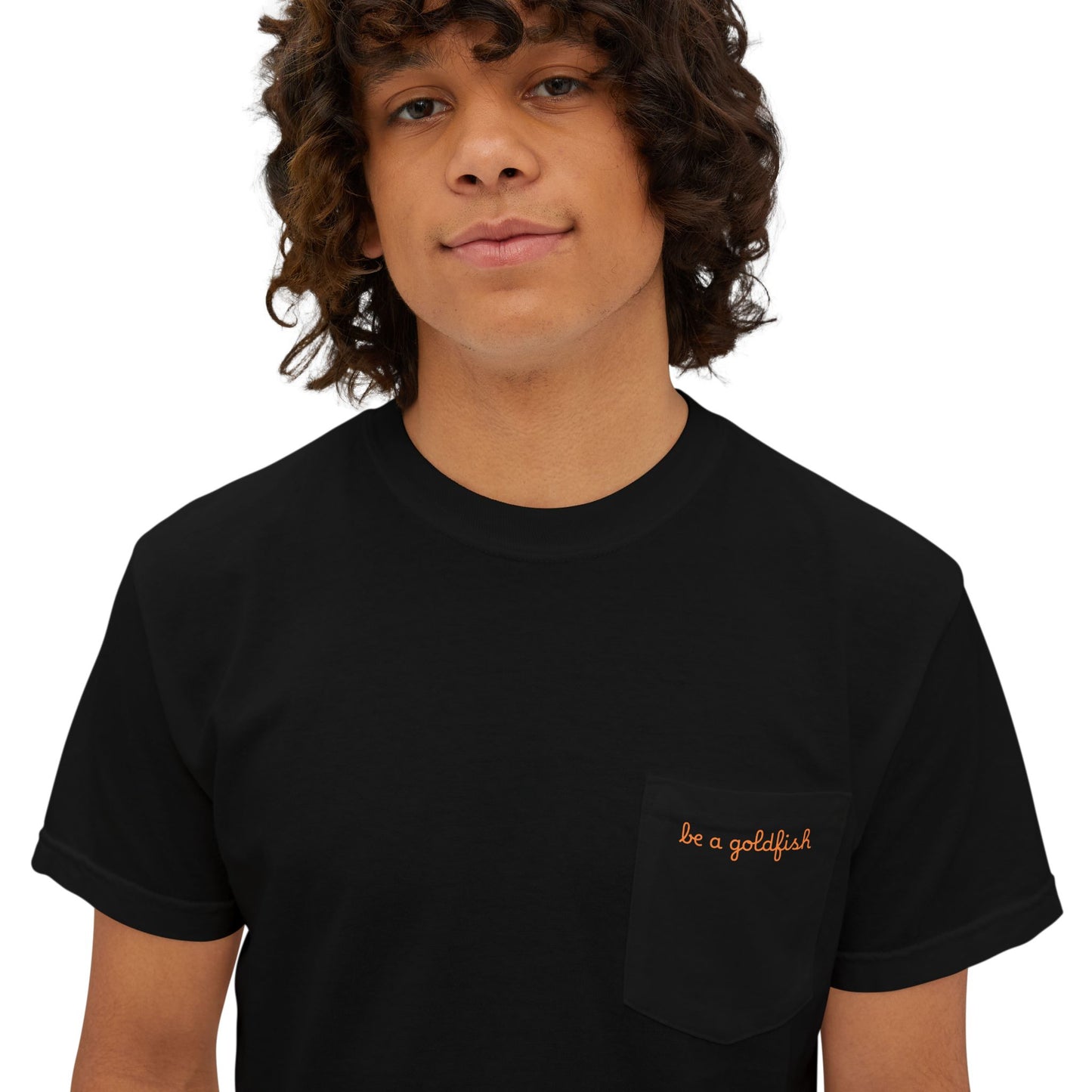 Adult Be A Goldfish Pocket Tee