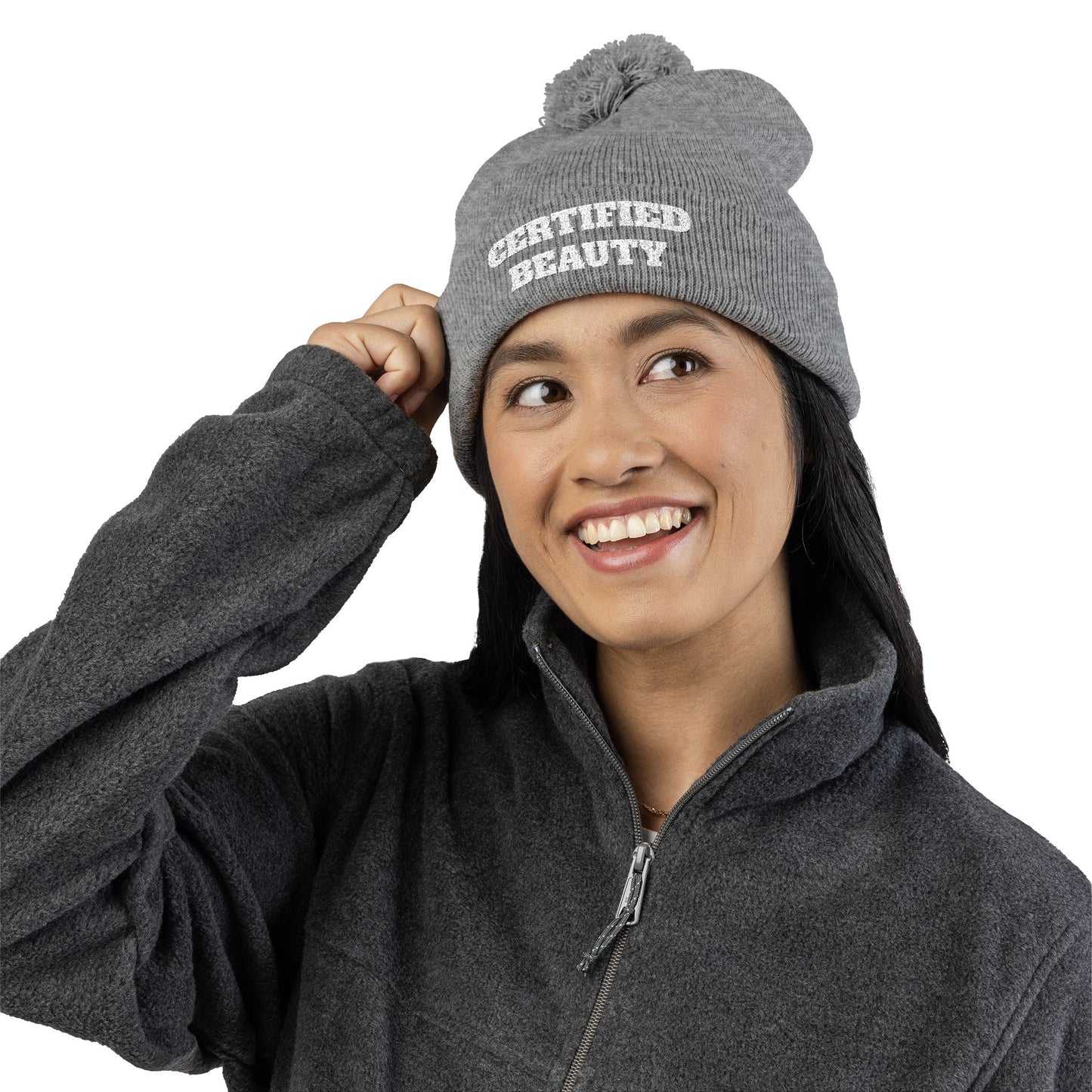 Certified Beauty Pom-Pom Beanie