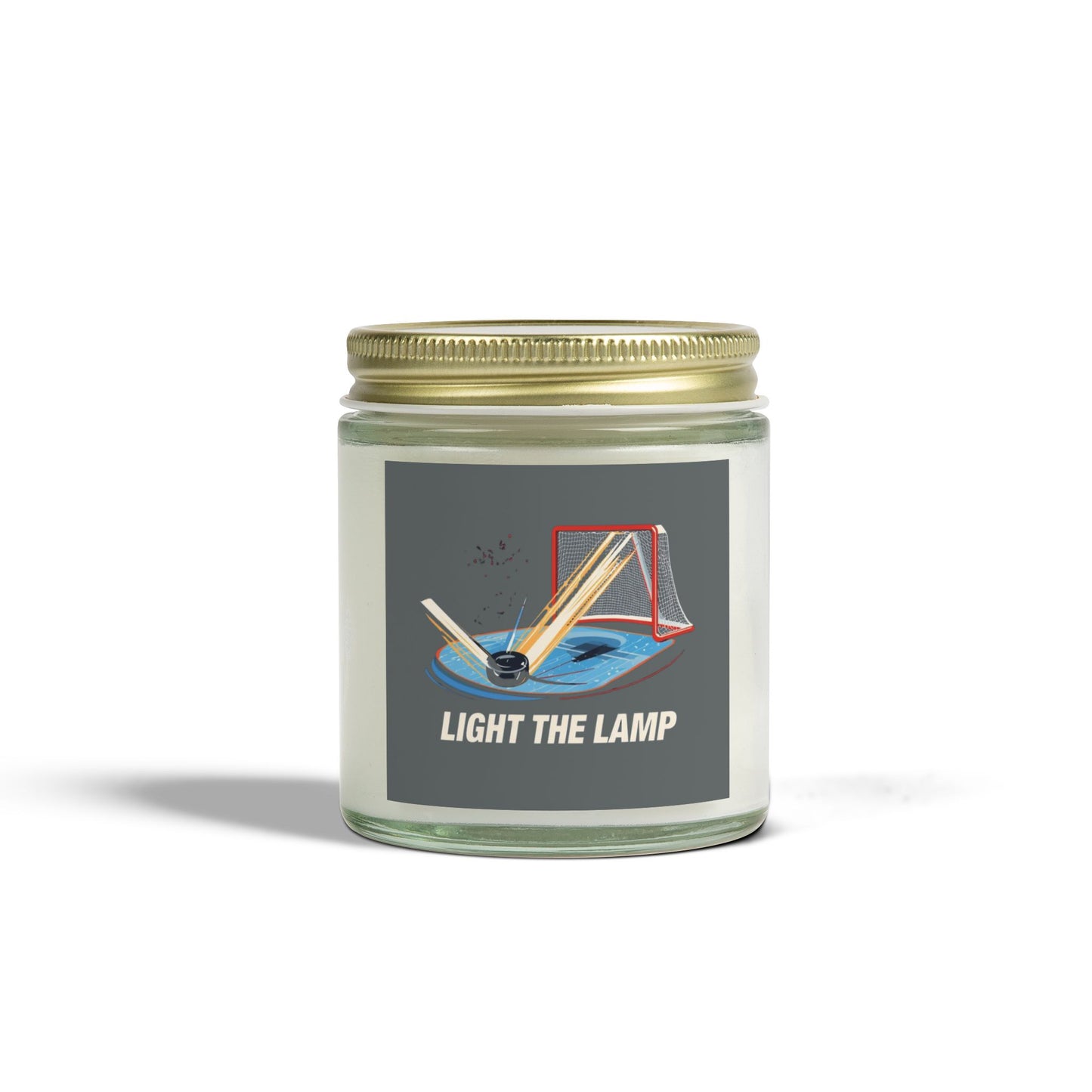 Hockey Inspired Light the Lamp Candle, Coconut Apricot Wax (4oz, 9oz)