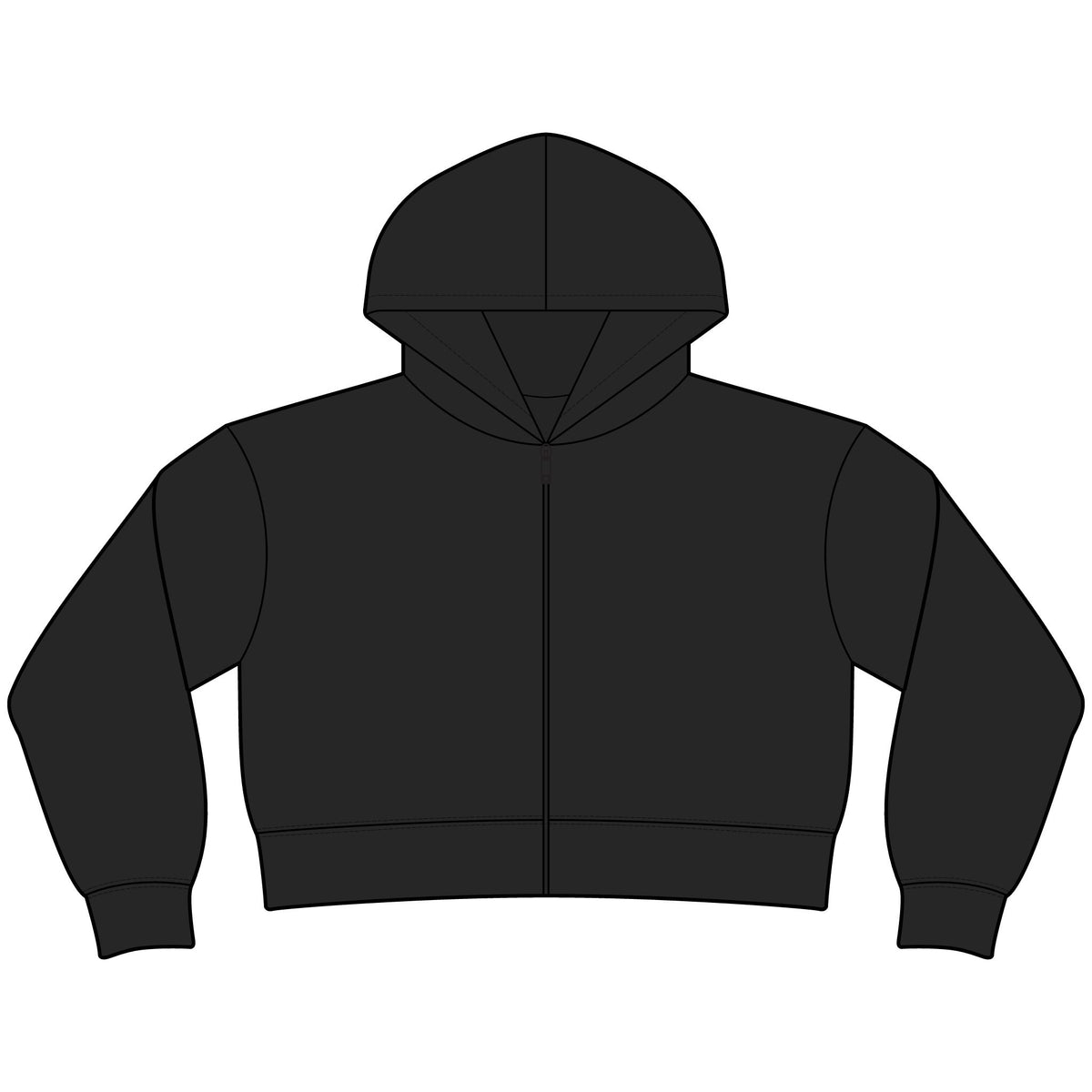 Hockey Moms Club - Womens Relaxed Crop Zip